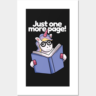 Geek Unicorn Reading Posters and Art